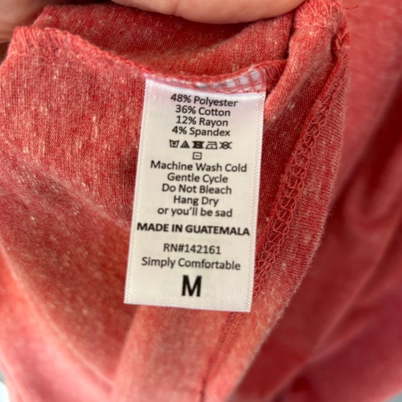 LulaRoe NWT Julia Heather Red T-shirt Dress Medium - Picture 8 of 8